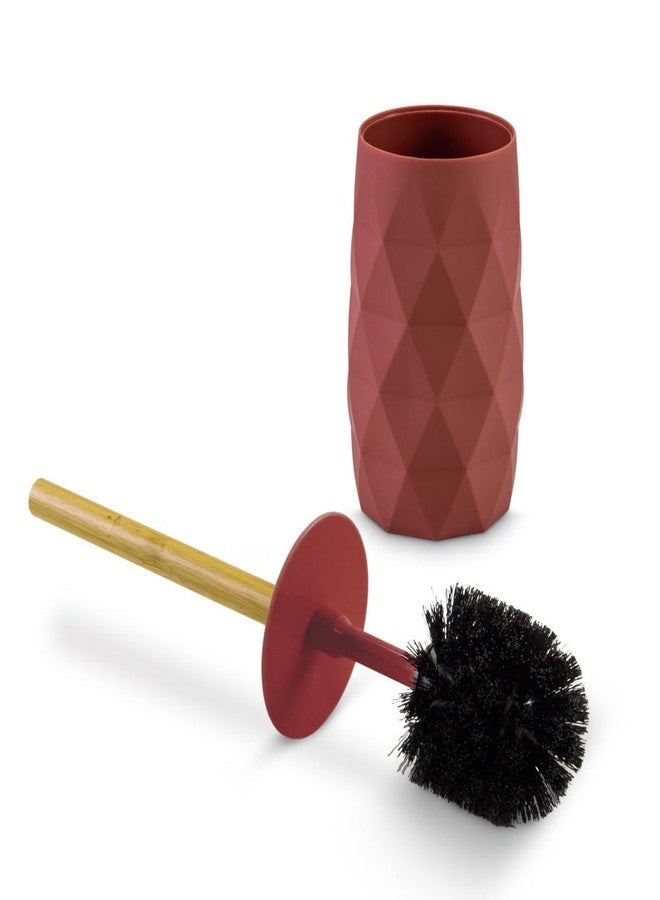 Freelance Portofino ABS Toilet Cleaning Brush with Holder Stand - New Red - Hygienic Commode/Toilet Brush Cleaner Set - Compact Stand, Ideal for Cleaning Bathroom Pot/Bowl/WC - Holder Included - Image 2